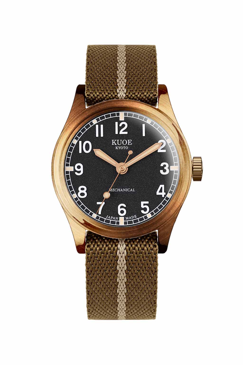 Kuoe Watch - OLD SMITH 90-002 38mm Version - Bronze Case Black Dial