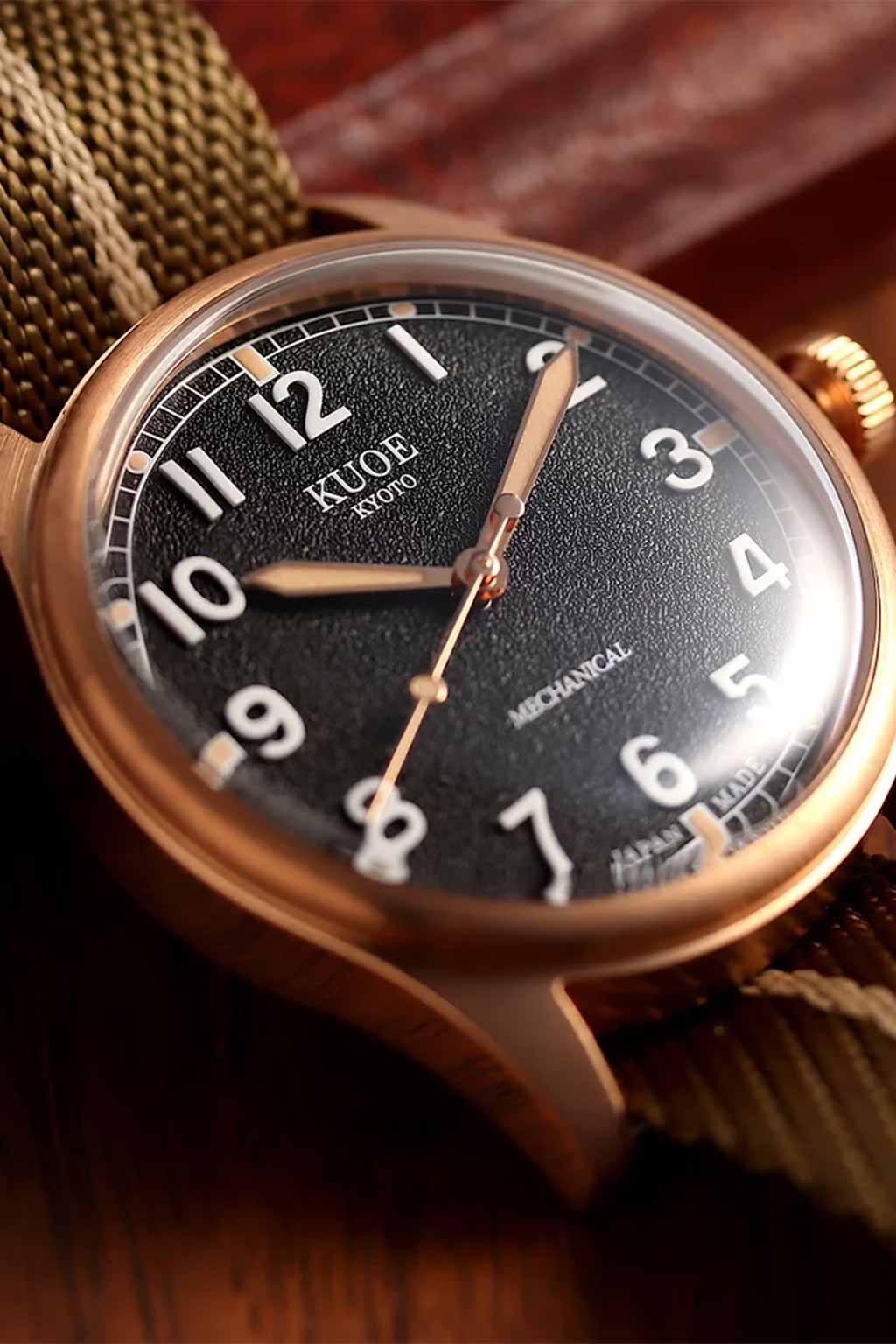 Kuoe Watch - OLD SMITH 90-002 38mm Version - Bronze Case Black Dial
