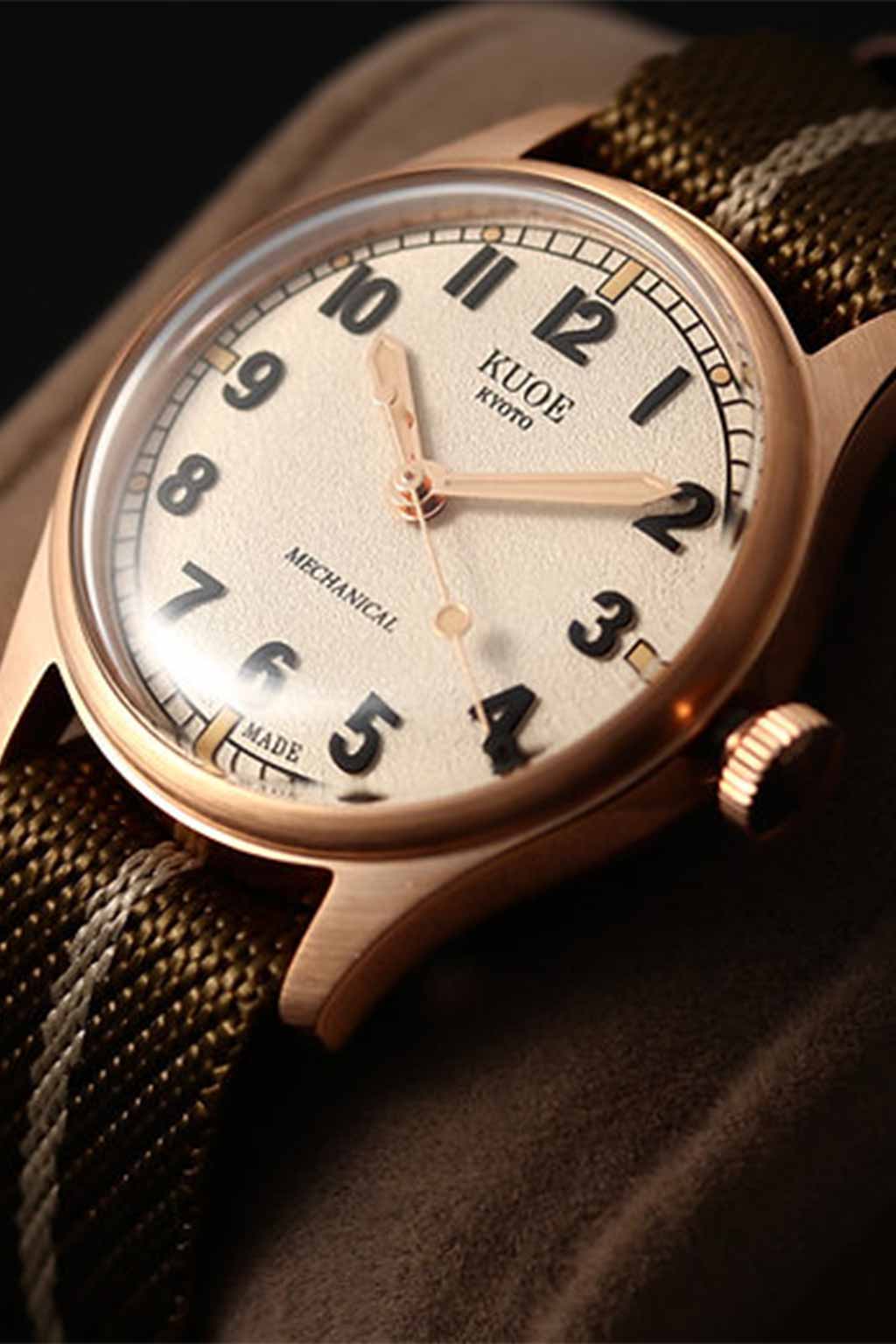 Kuoe Watch - OLD SMITH 90-002 38mm Version - Bronze Case Ivory Dial