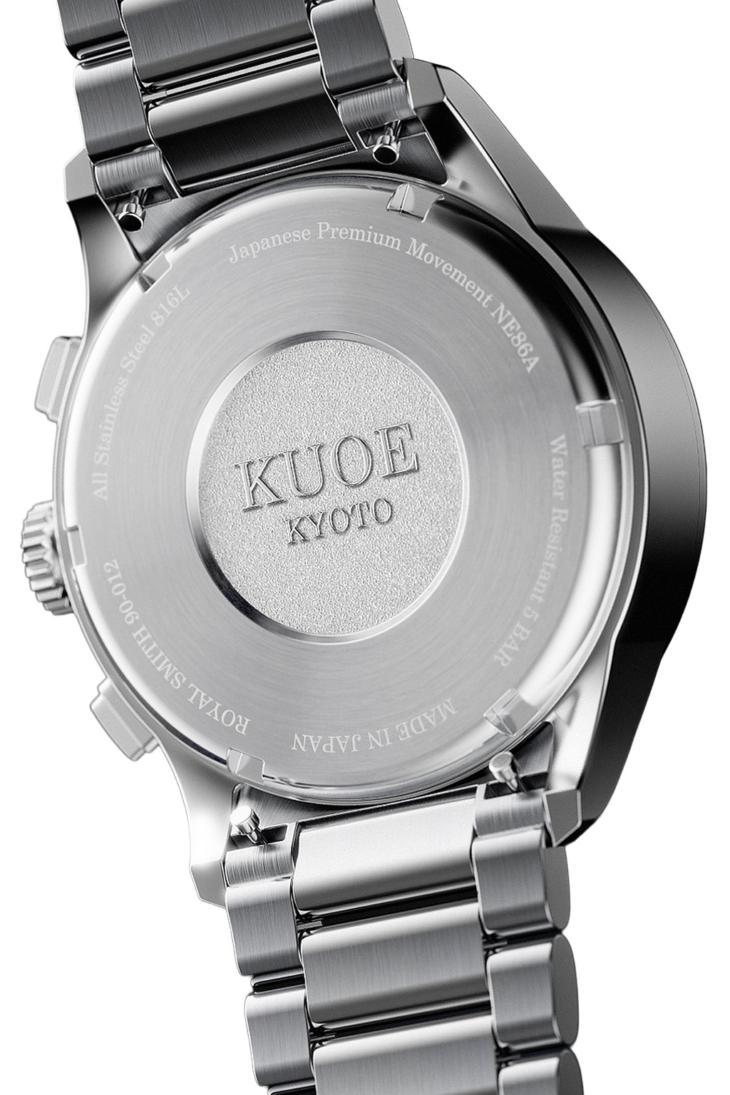 Kuoe Watch - ROYAL SMITH 90-012 - Automatic Chronograph Panda Dial - 5-Link