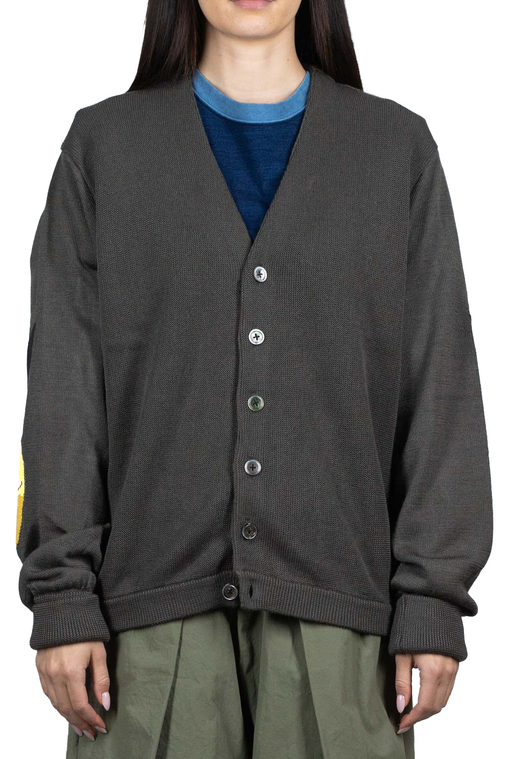 トップス KAPITAL cardigan BlueButtonShop - Kapital - Kapital-10G-ECO-Knit-Elbow