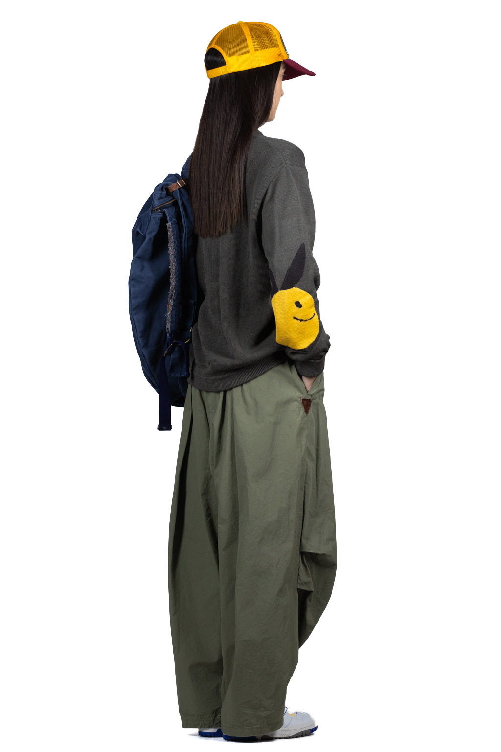 Kapital 10G ECO Knit Elbow CONEYBOWY Short Cardigan - Grey