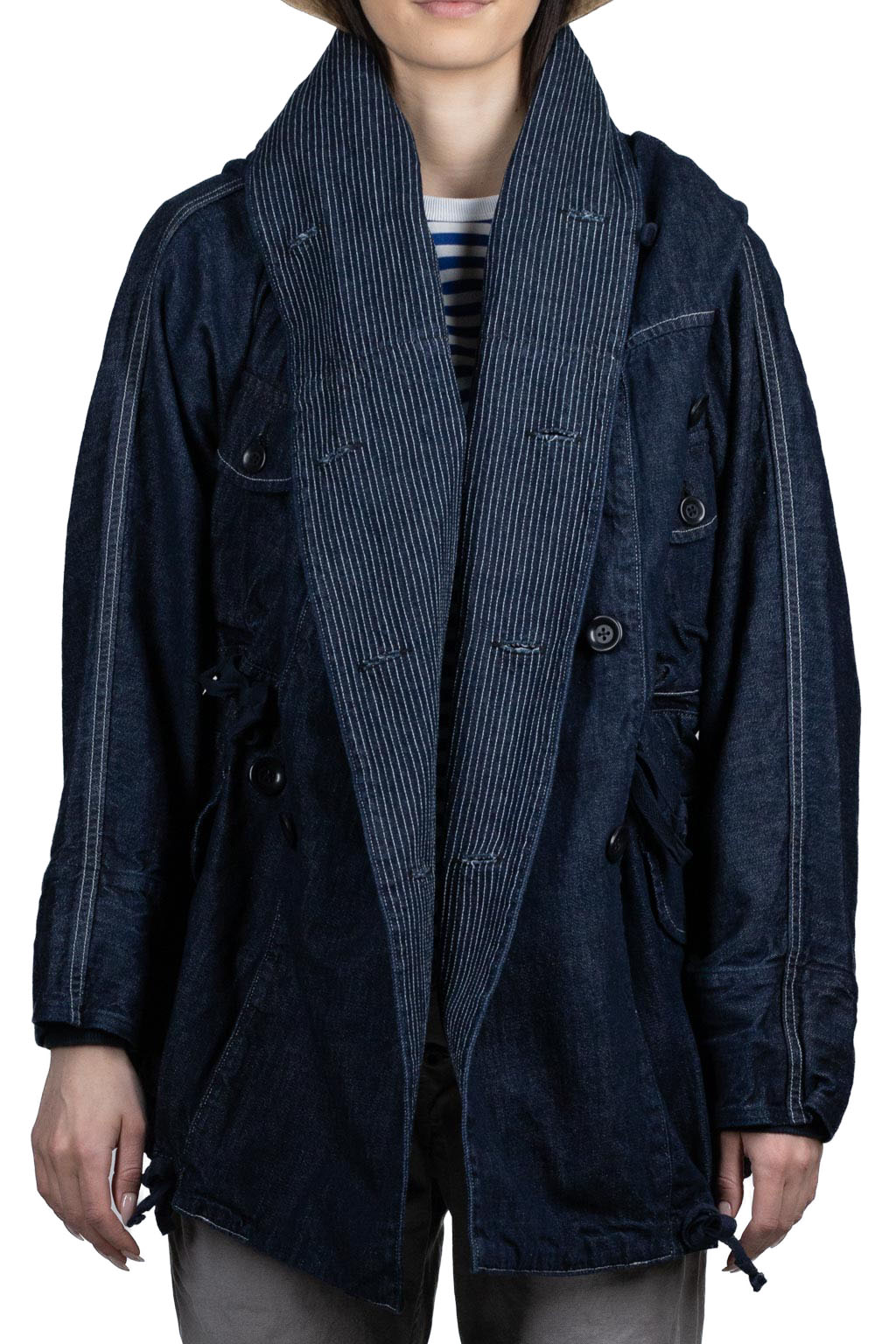 BlueButtonShop - Kapital - Kapital-10oz-Denim-RING-Coat-EK-1475LJB