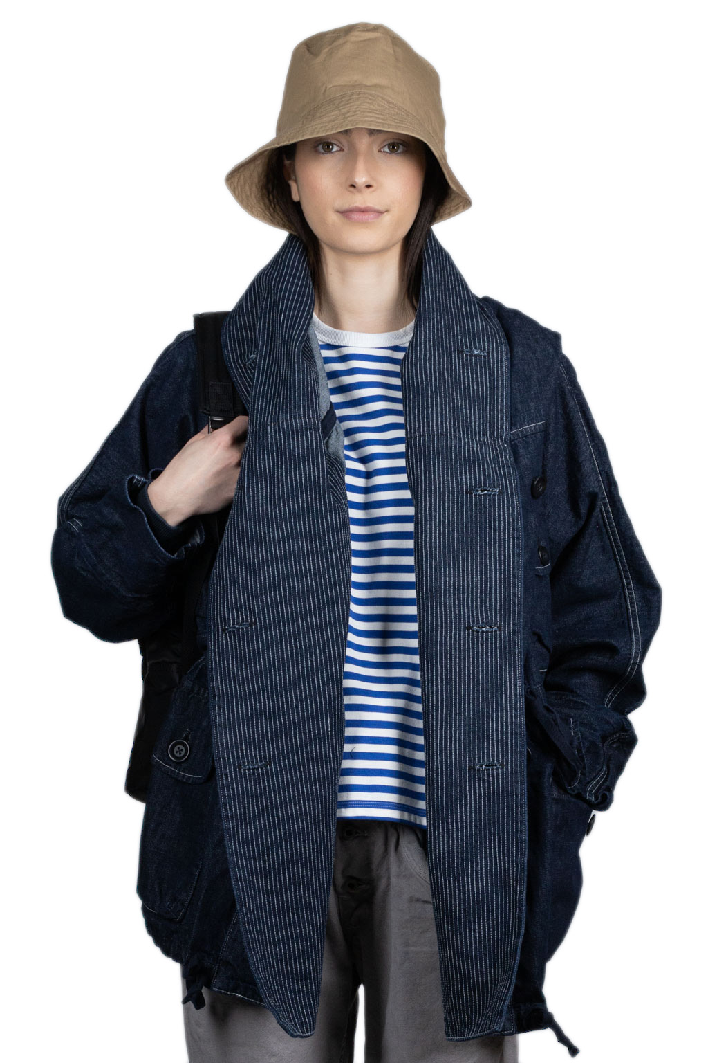 BlueButtonShop - Kapital - Kapital-10oz-Denim-RING-Coat-EK-1475LJB
