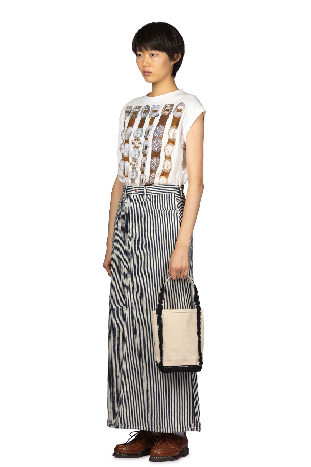 Kapital - 10oz Hickoree High Waisted Maxi Skirt