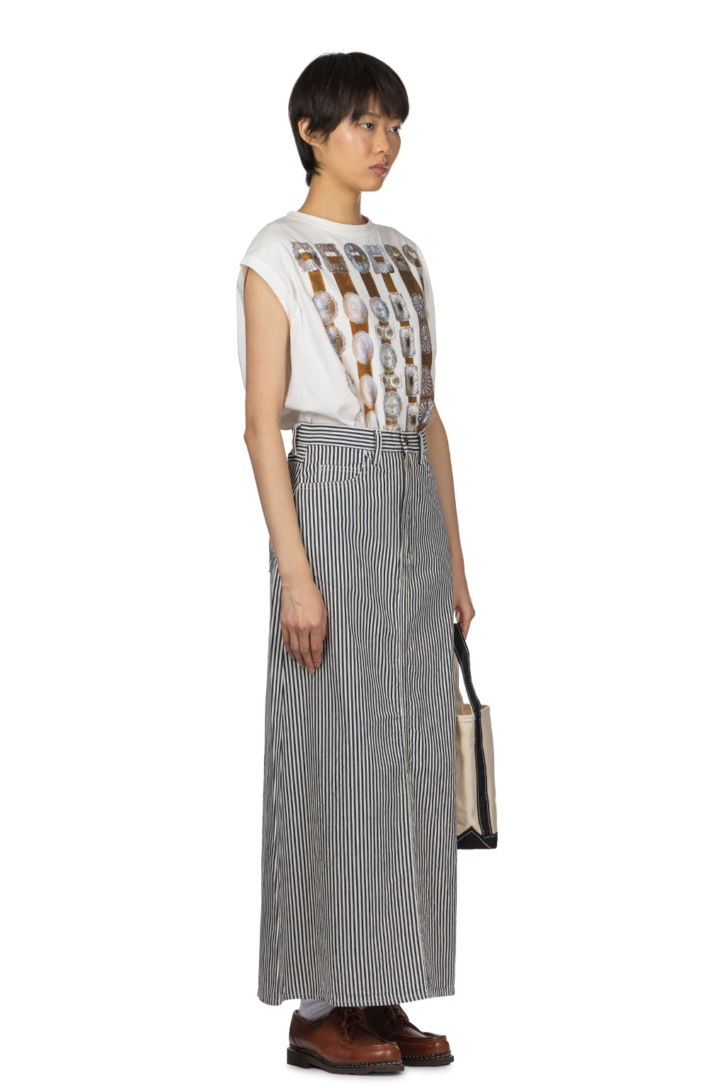 Kapital - 10oz Hickoree High Waisted Maxi Skirt