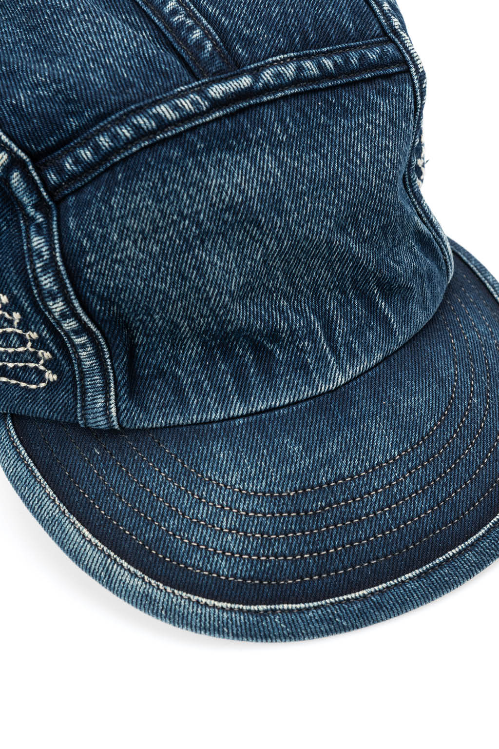 Kapital - 10oz IDGxIDG Denim Camp Cap (FUROSHIKI Embroidery) - Indigo