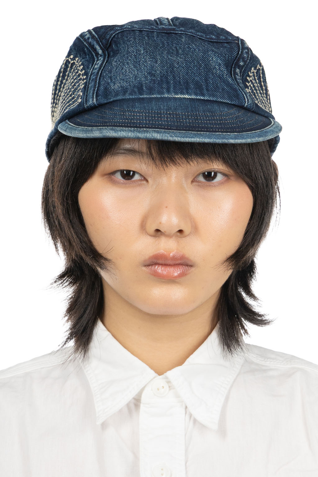 Kapital - 10oz IDGxIDG Denim Camp Cap (FUROSHIKI Embroidery) - Indigo