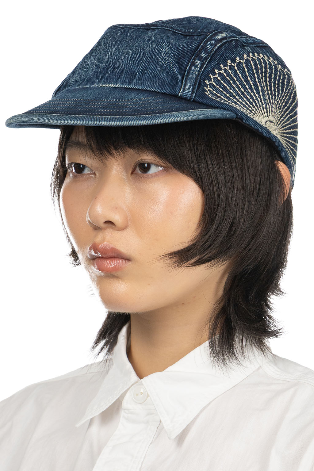 Kapital - 10oz IDGxIDG Denim Camp Cap (FUROSHIKI Embroidery) - Indigo
