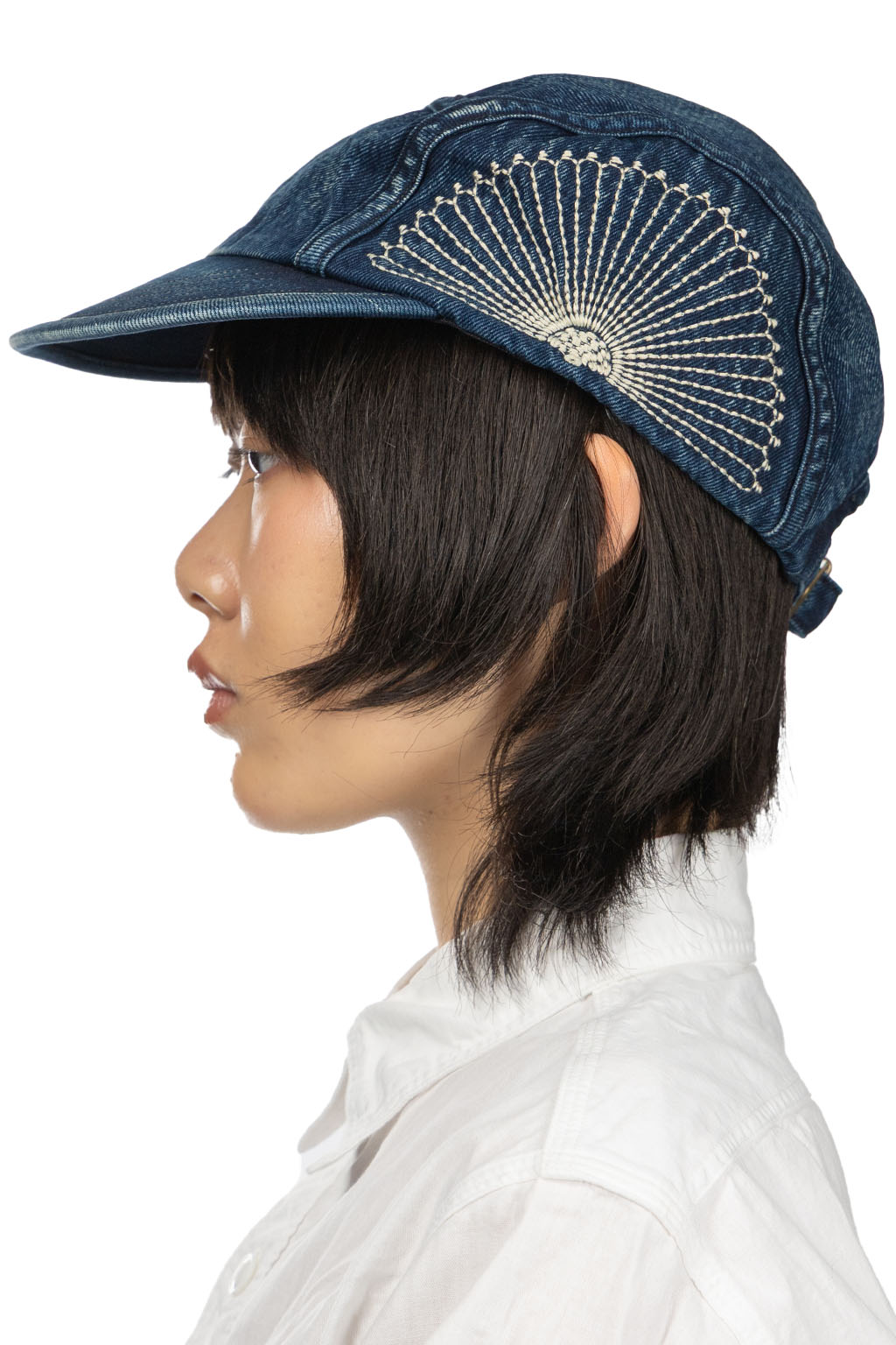 Kapital - 10oz IDGxIDG Denim Camp Cap (FUROSHIKI Embroidery) - Indigo