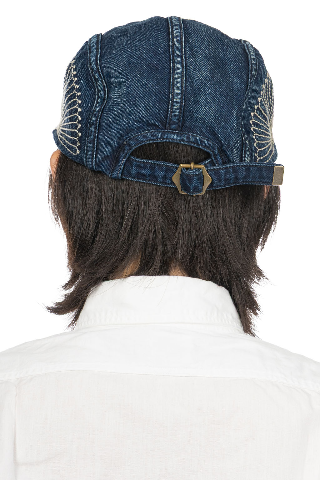 Kapital - 10oz IDGxIDG Denim Camp Cap (FUROSHIKI Embroidery) - Indigo