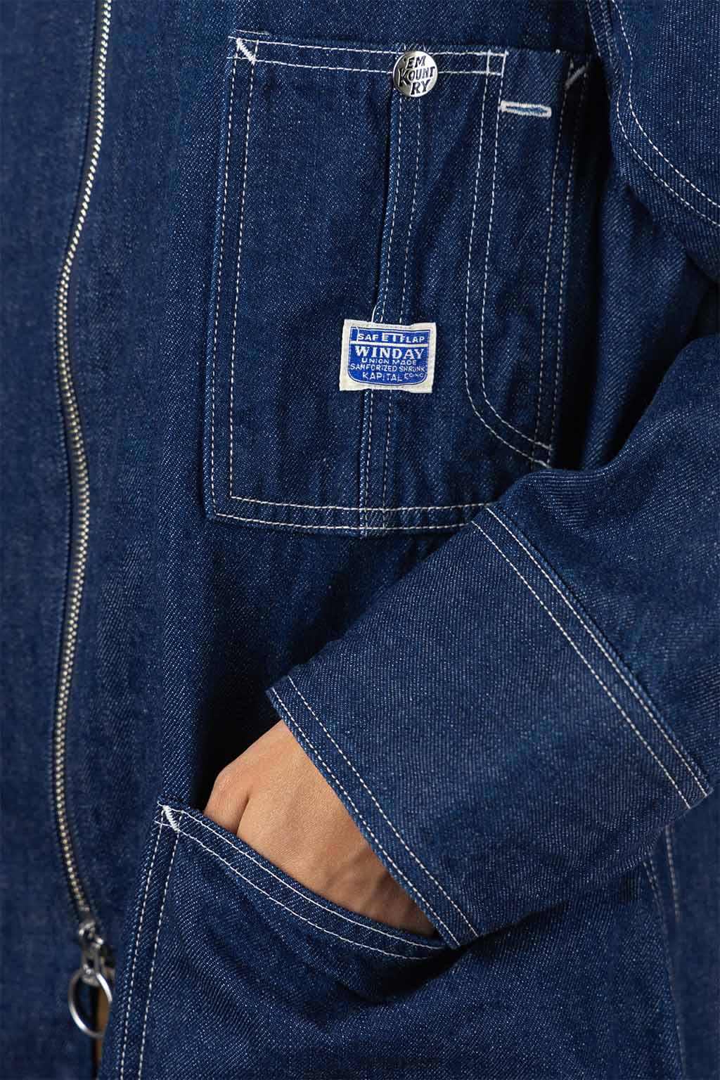 Kapital - 11.5oz Denim ZIPPER Coverall - Indigo