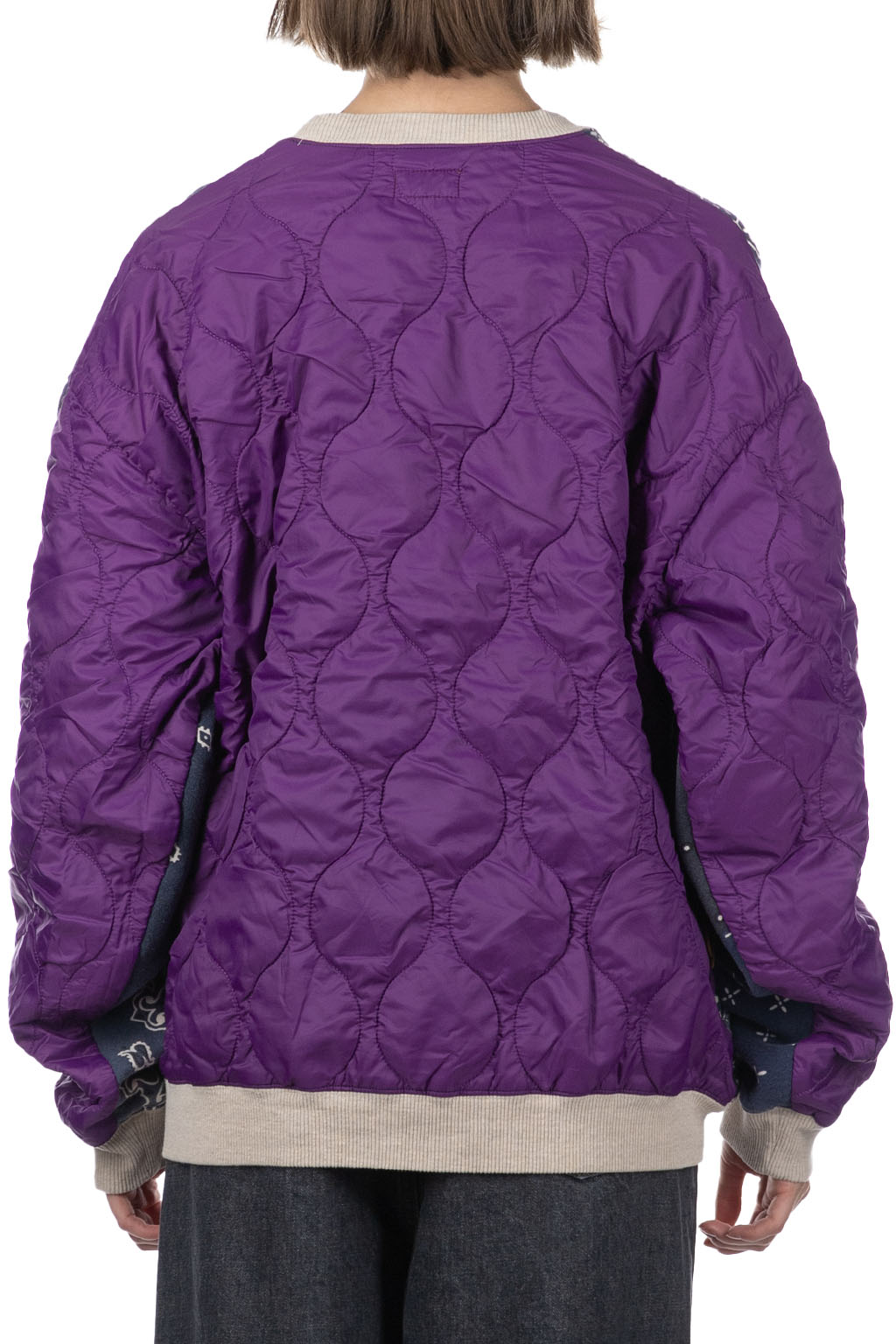 Kapital 12/-SWT Knit BANDANA BIVOUAC BIG Sweater - Purple Navy