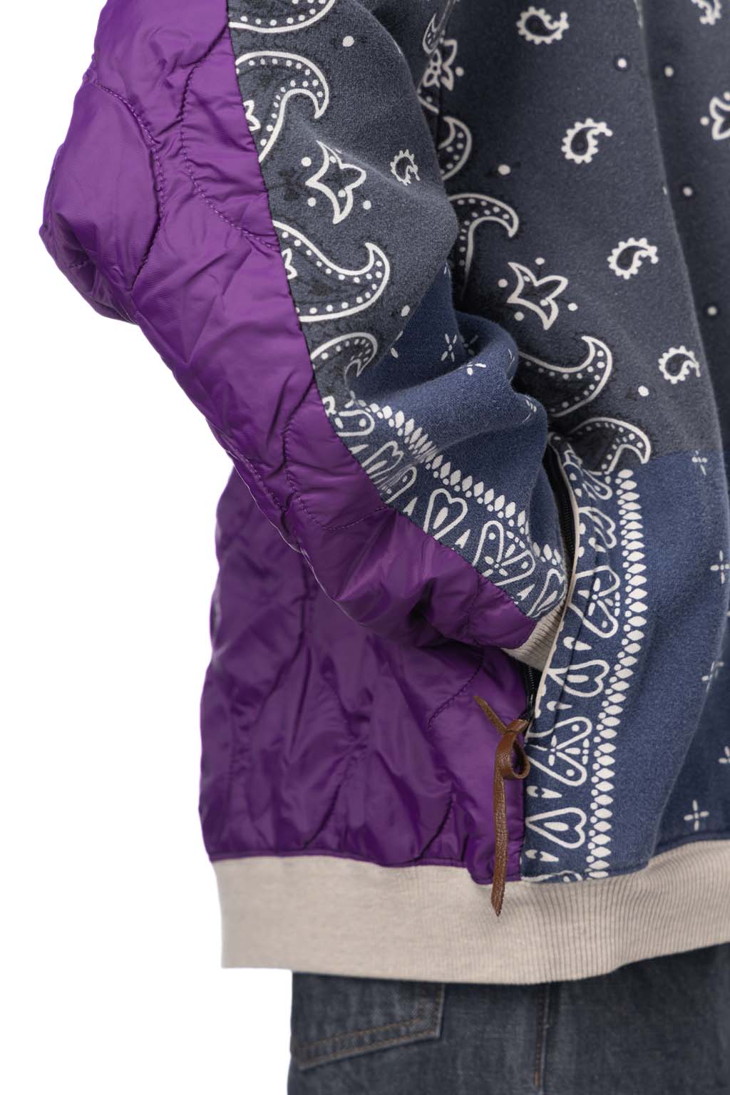 Kapital 12/-SWT Knit BANDANA BIVOUAC BIG Sweater - Purple Navy