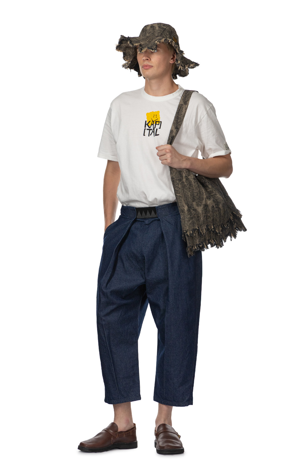 Kapital - 12oz Broken Denim EASY-BEACH-GO Pants - Indigo