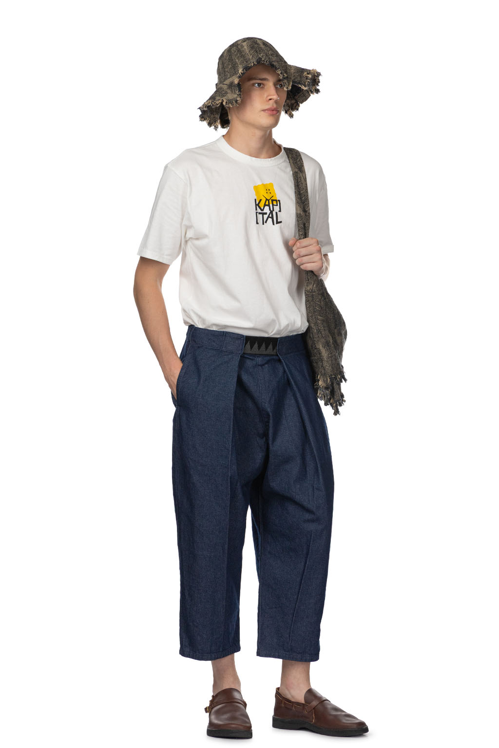 Kapital - 12oz Broken Denim EASY-BEACH-GO Pants - Indigo