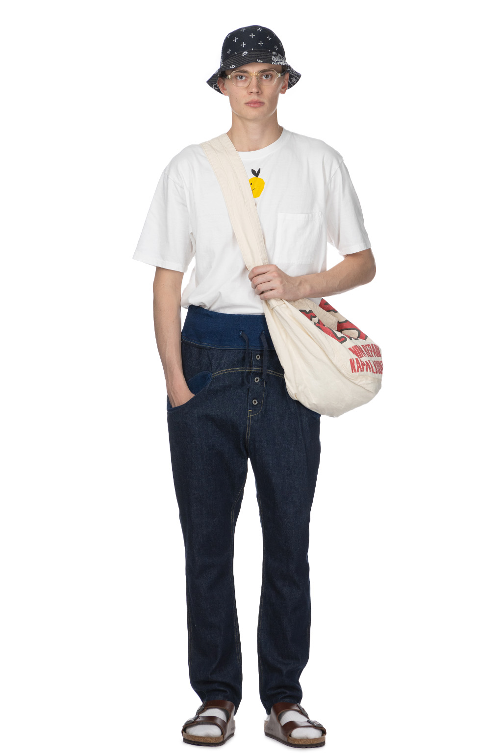 パンツ KAPITAL Indigo Sarouel Denim BlueButtonShop - Kapital - Kapital-12oz-Denim-SAROUEL