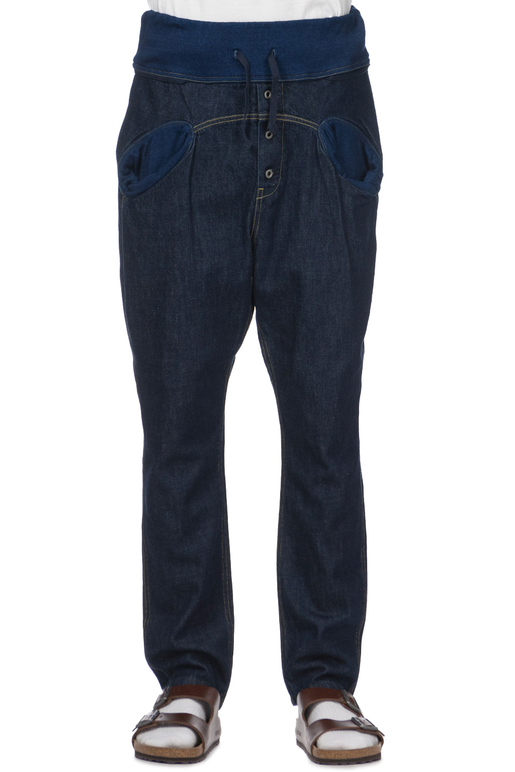 パンツ KAPITAL Indigo Sarouel Denim BlueButtonShop - Kapital - Kapital-12oz-Denim-SAROUEL
