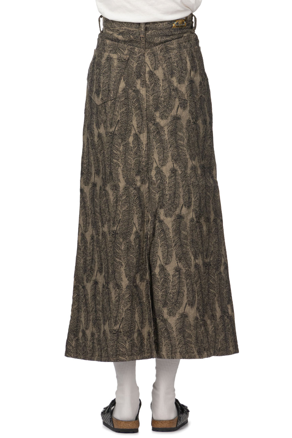 Kapital - 12oz MAGPIE Denim High Waisted Maxi Skirt	 - Black x Beige