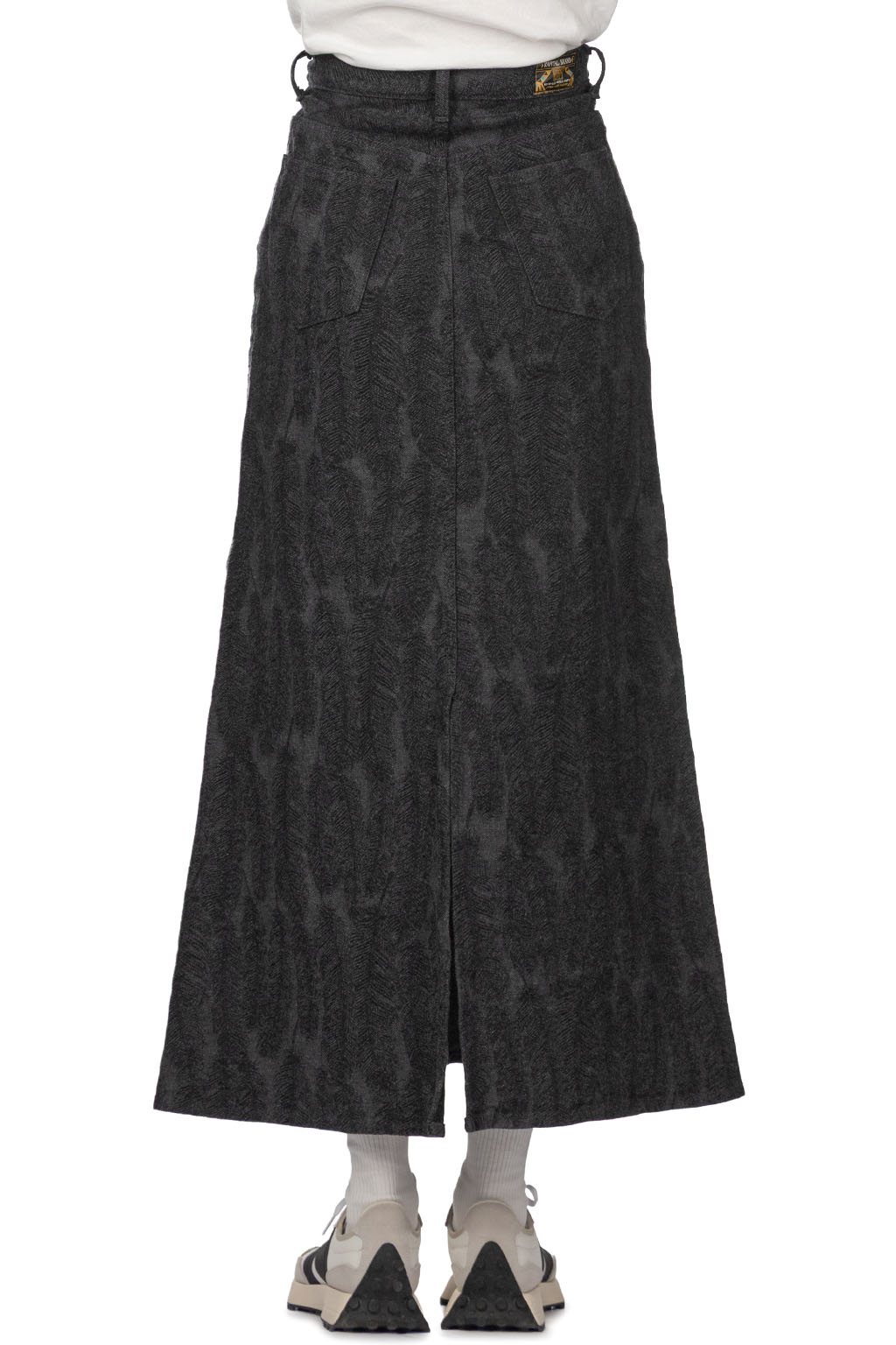 Kapital - 12oz MAGPIE Denim High Waisted Maxi Skirt	 - Black x Black