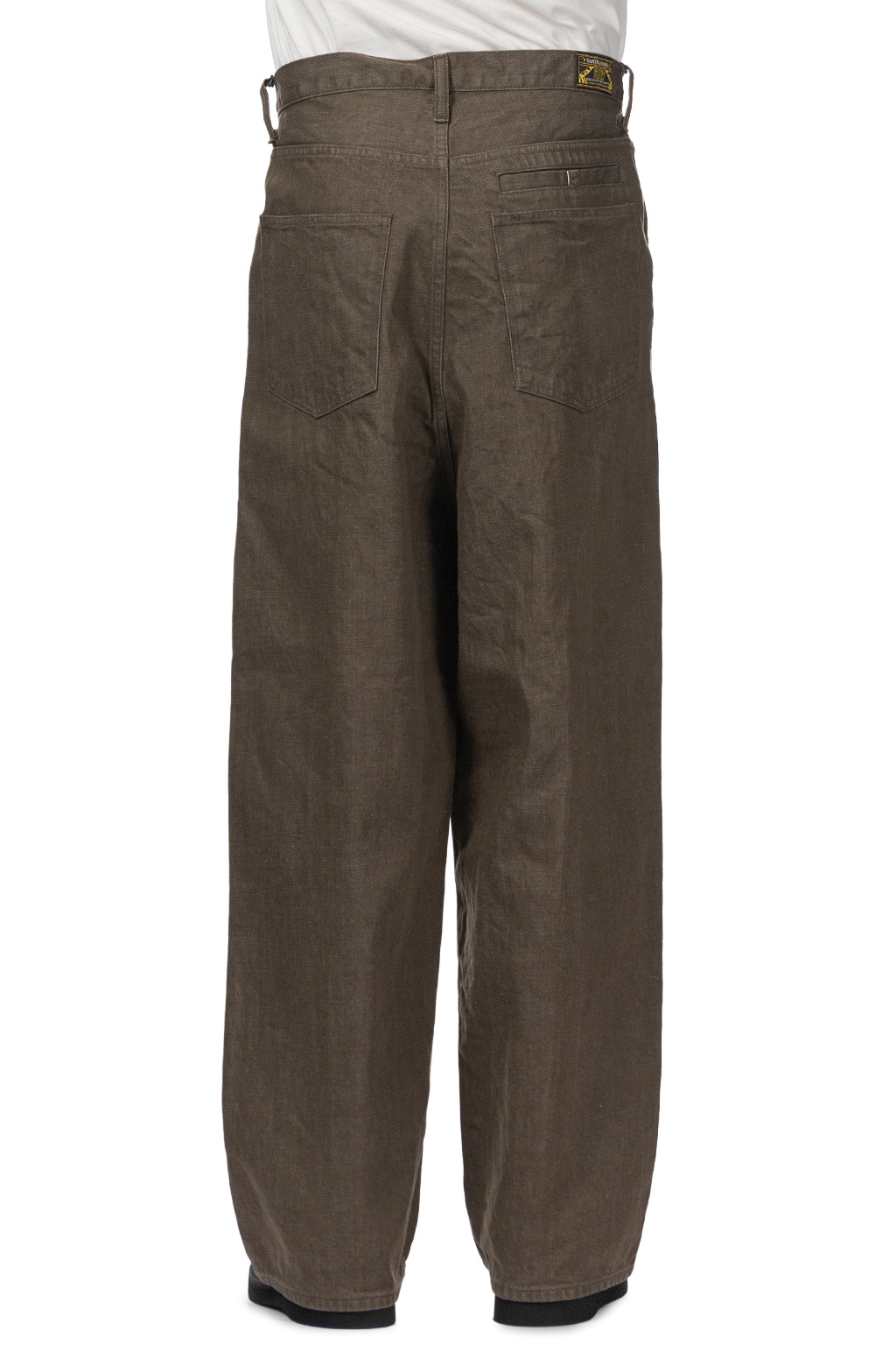 Kapital - 12oz YAGASURI Jacquard Denim PORT Baggy Pants - Khaki