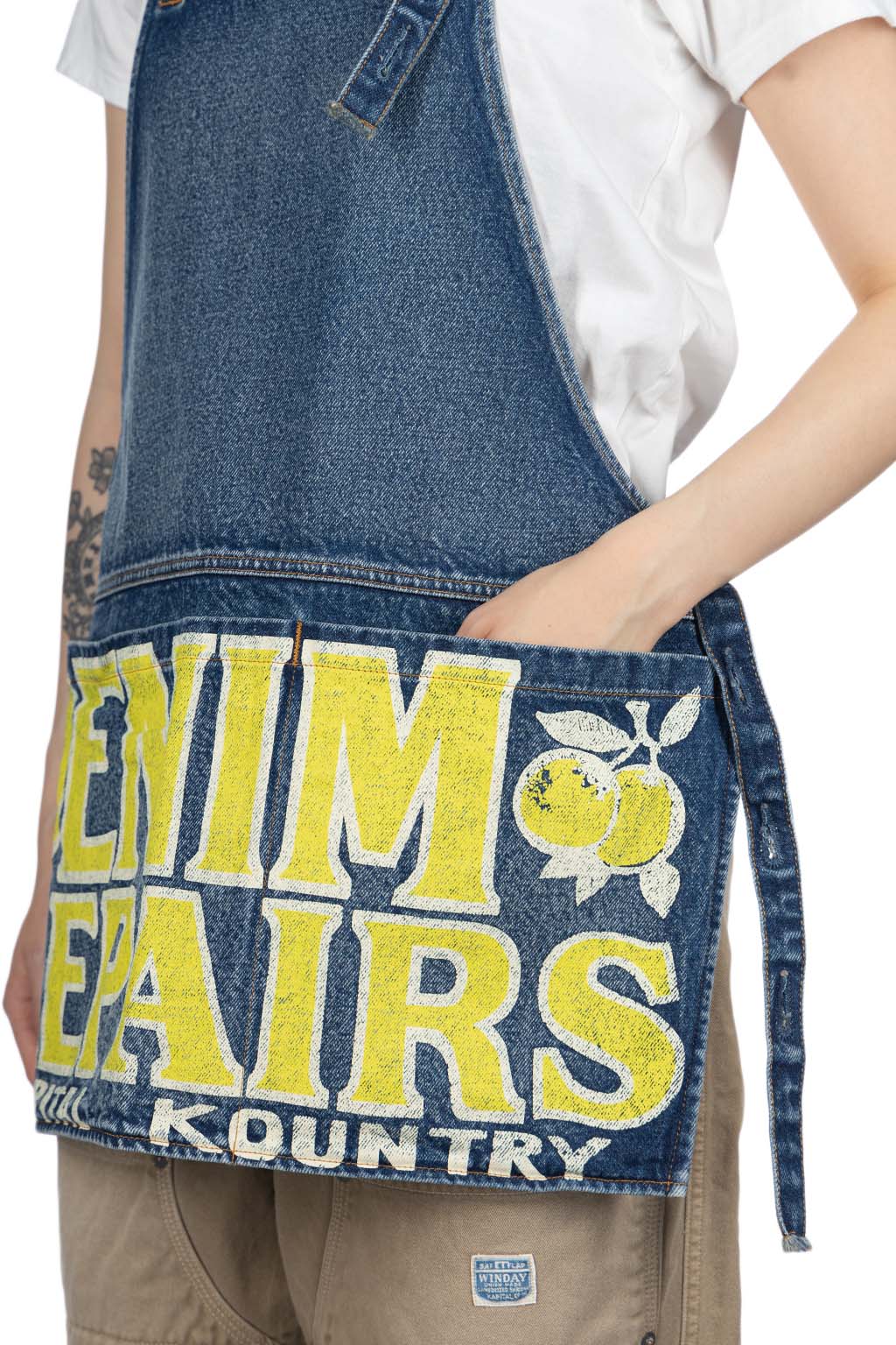 Kapital - 13oz Denim Damaged AD Apron (DENIM REPAIRS) - 2 Colors