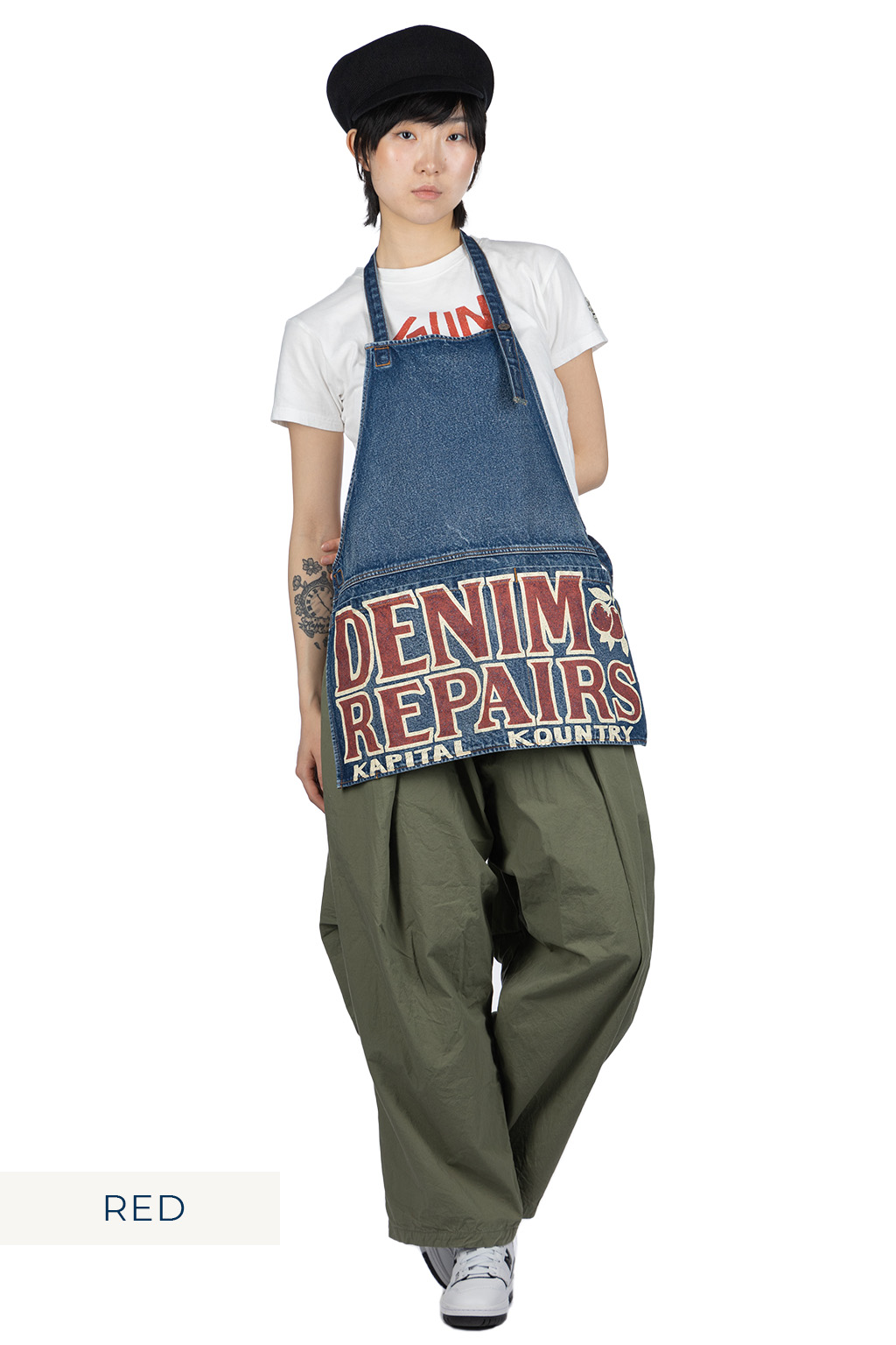 Kapital - 13oz Denim Damaged AD Apron (DENIM REPAIRS) - 2 Colors
