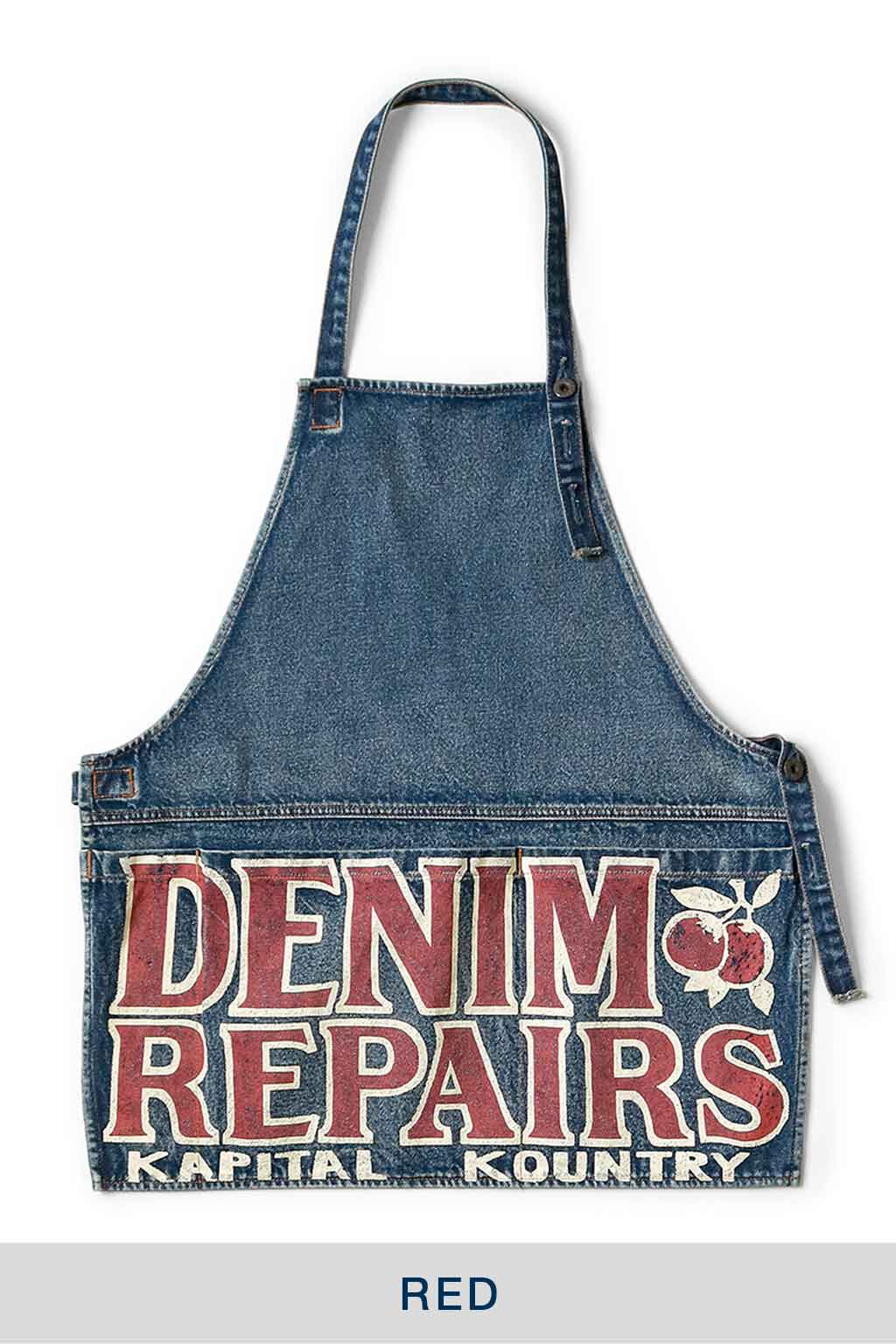 Kapital - 13oz Denim Damaged AD Apron (DENIM REPAIRS) - 2 Colors