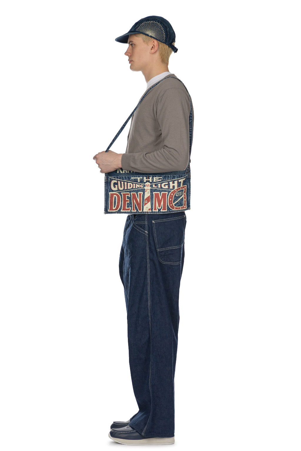 Kapital - 13oz Denim Damaged Shrot AD Apron - Guiding Light