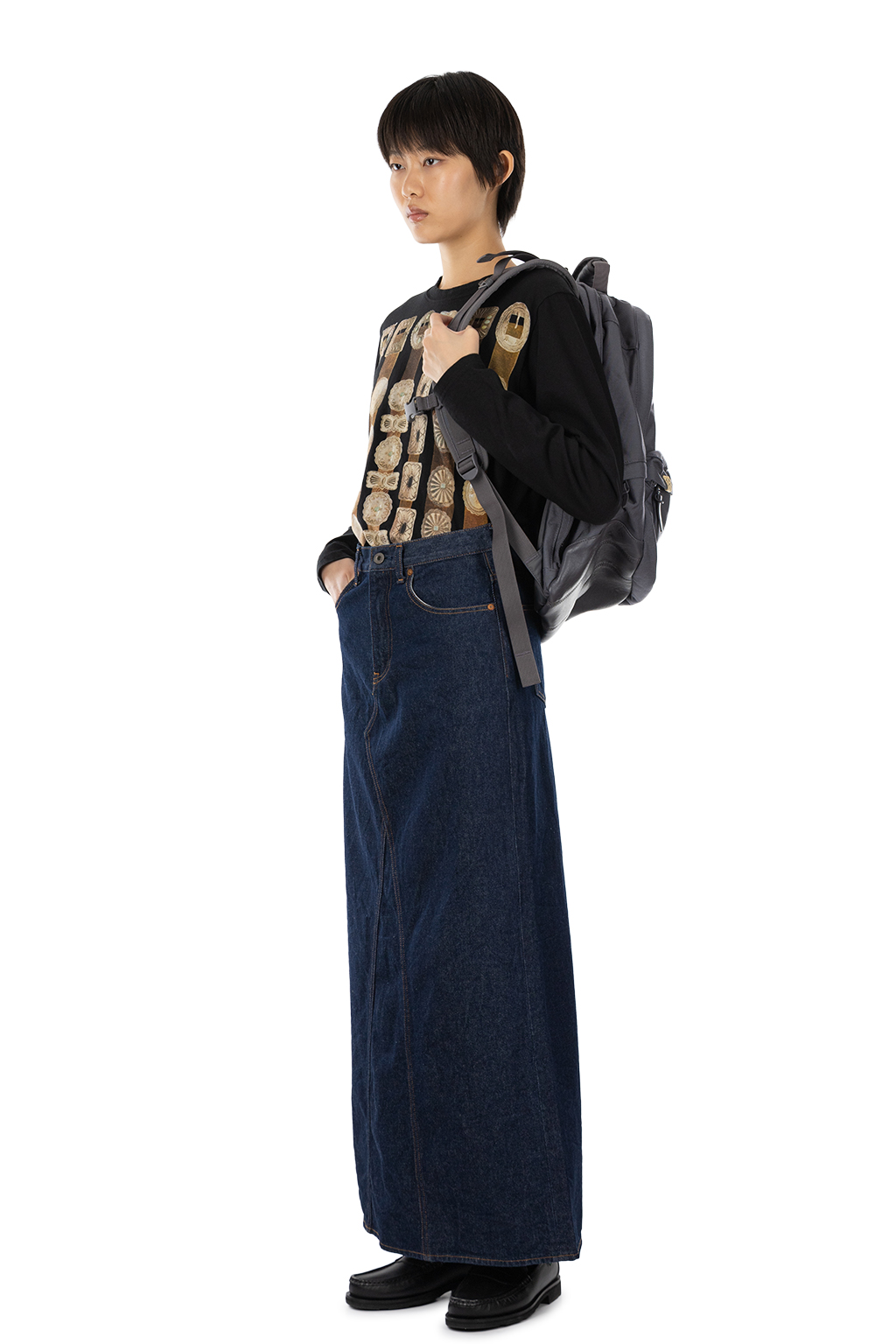 Kapital - 13oz Denim Pencil Skirt - Indigo