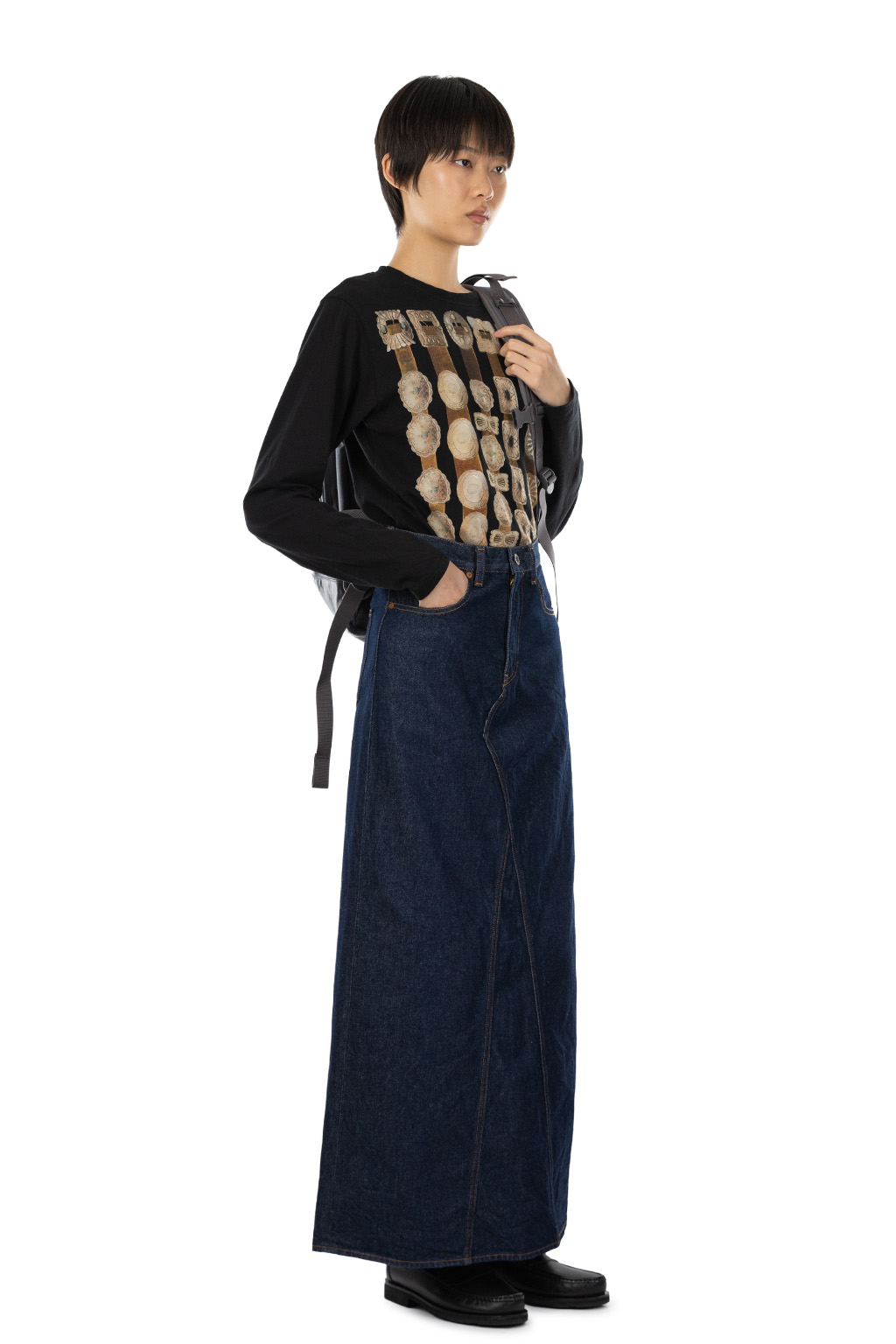 Kapital - 13oz Denim Pencil Skirt - Indigo