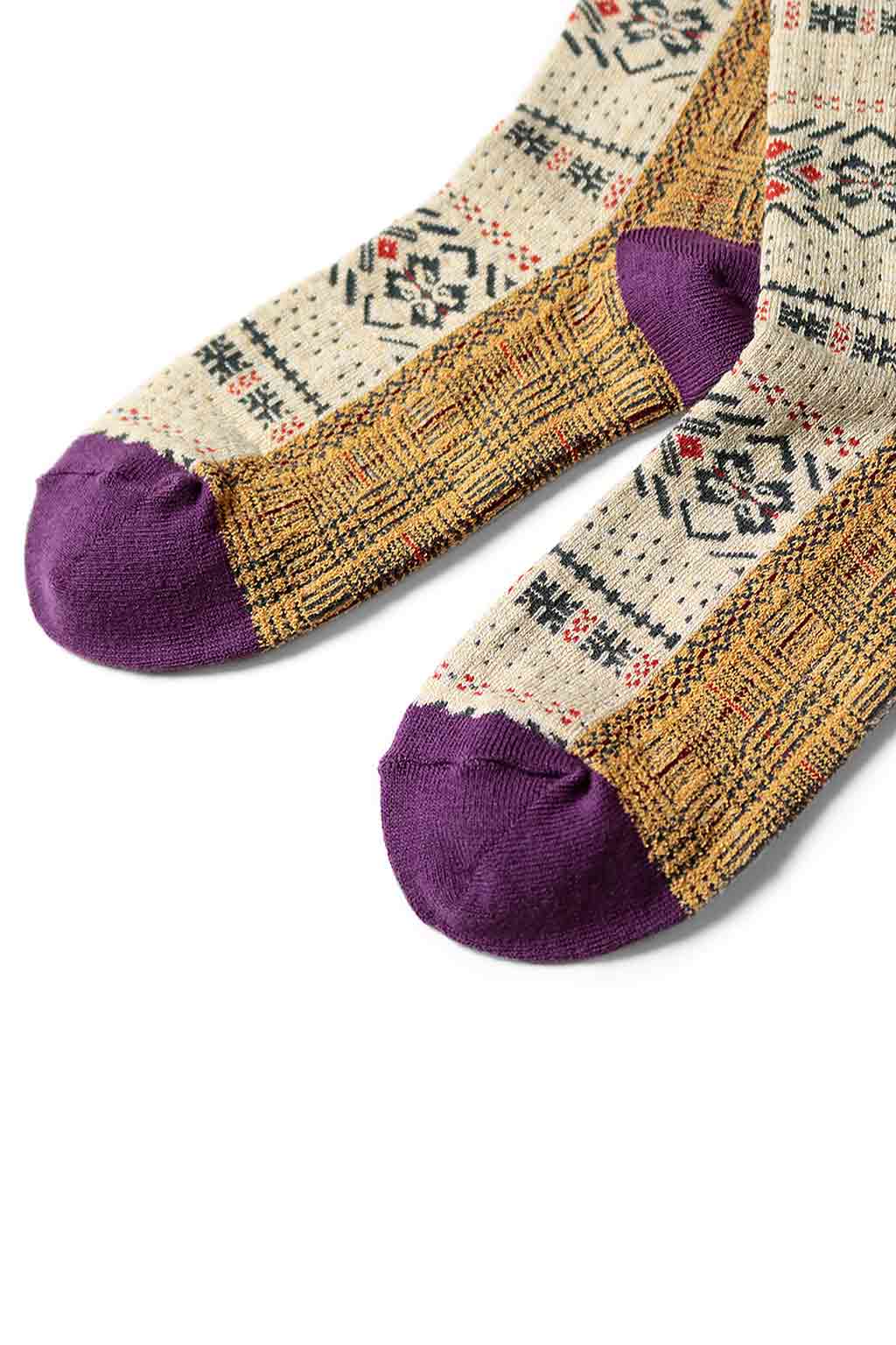Kapital - 144 Yarns 2-Tones Fairisle Socks - 3 Color Choices
