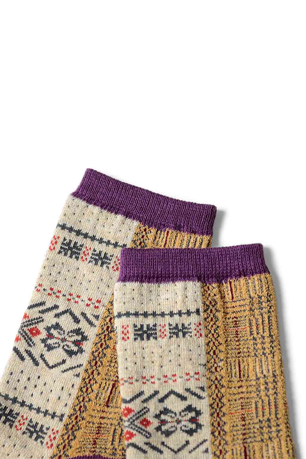 Kapital - 144 Yarns 2-Tones Fairisle Socks - 3 Color Choices