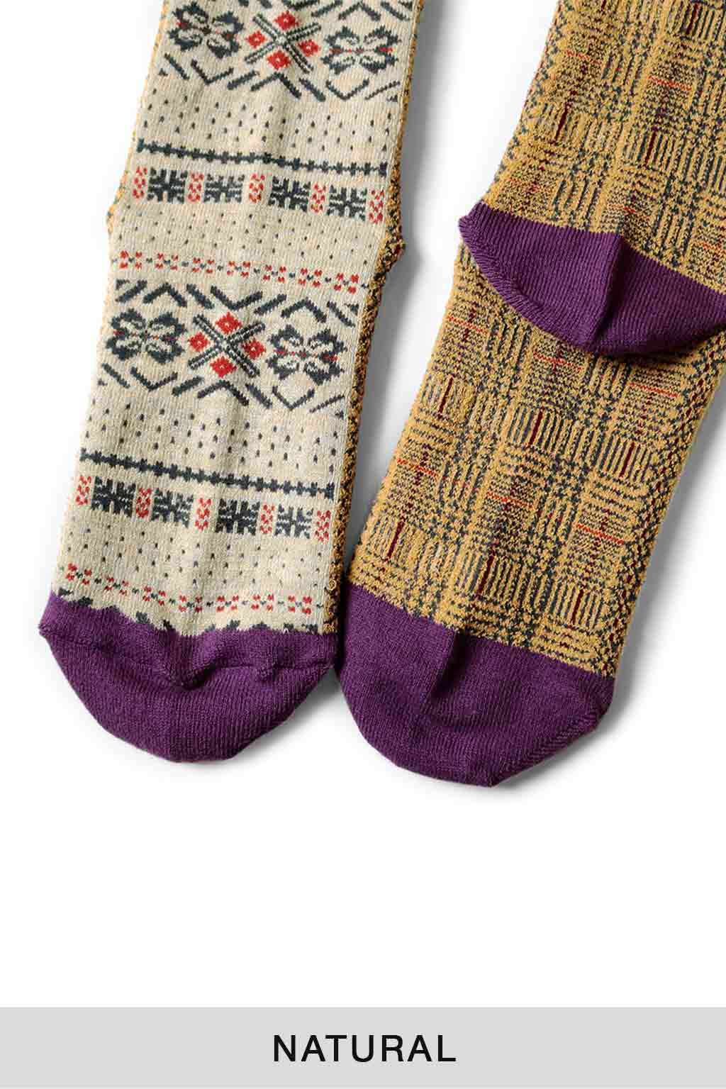 Kapital - 144 Yarns 2-Tones Fairisle Socks - 3 Color Choices