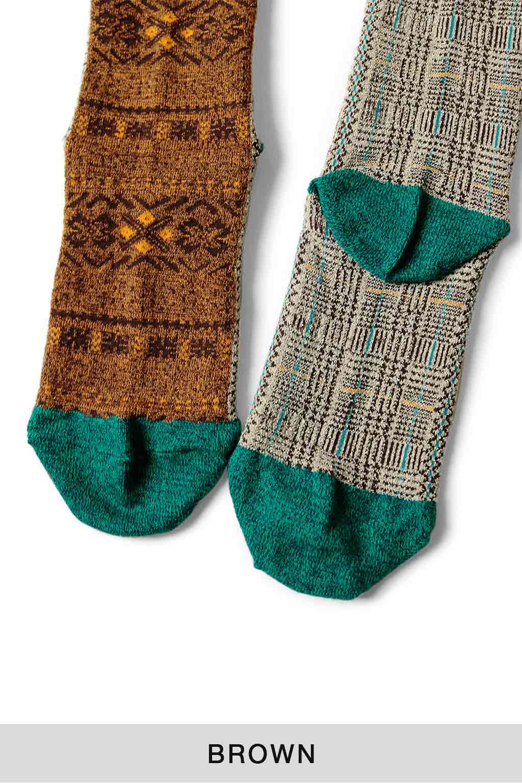 Kapital - 144 Yarns 2-Tones Fairisle Socks - 3 Color Choices