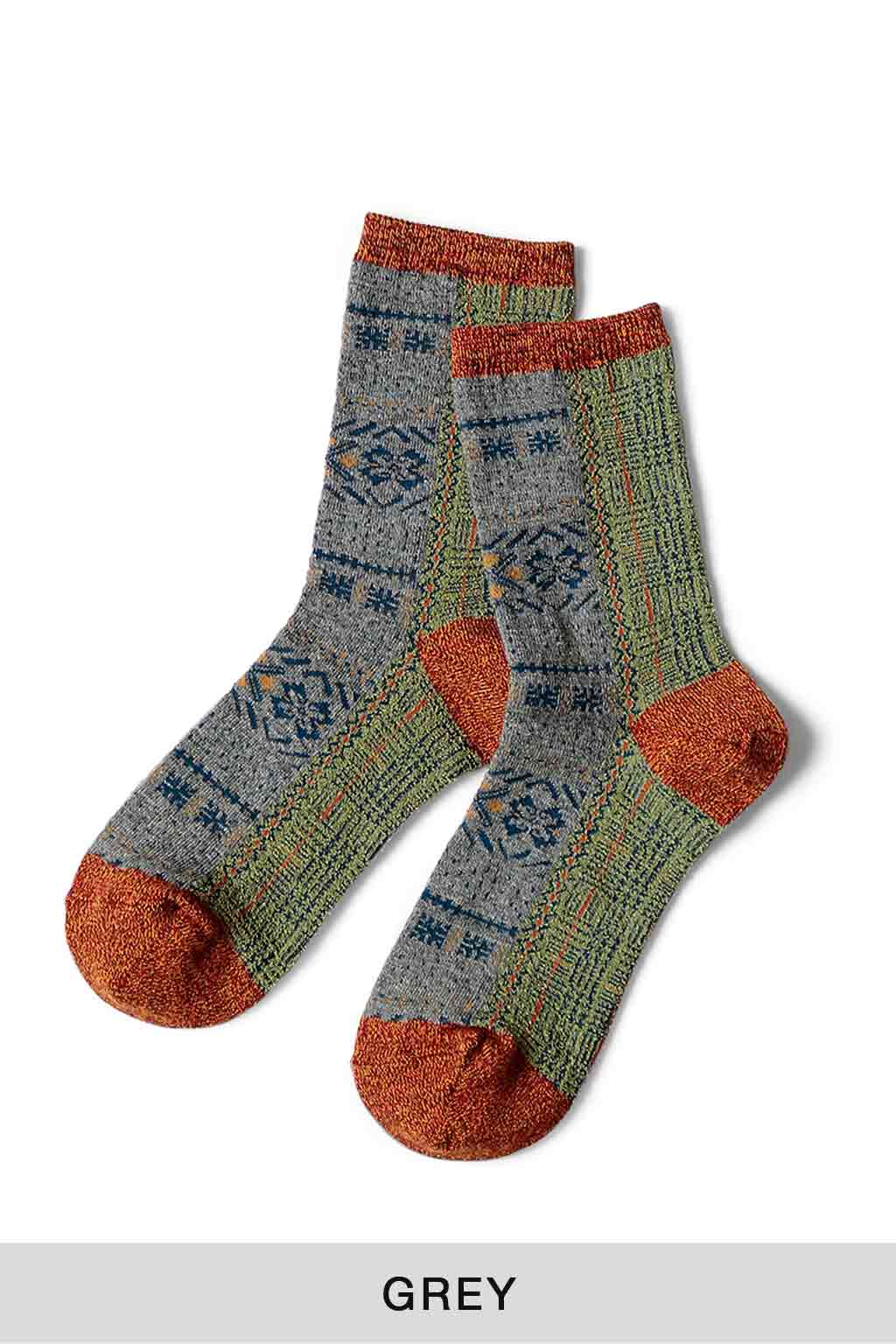 Kapital - 144 Yarns 2-Tones Fairisle Socks - 3 Color Choices