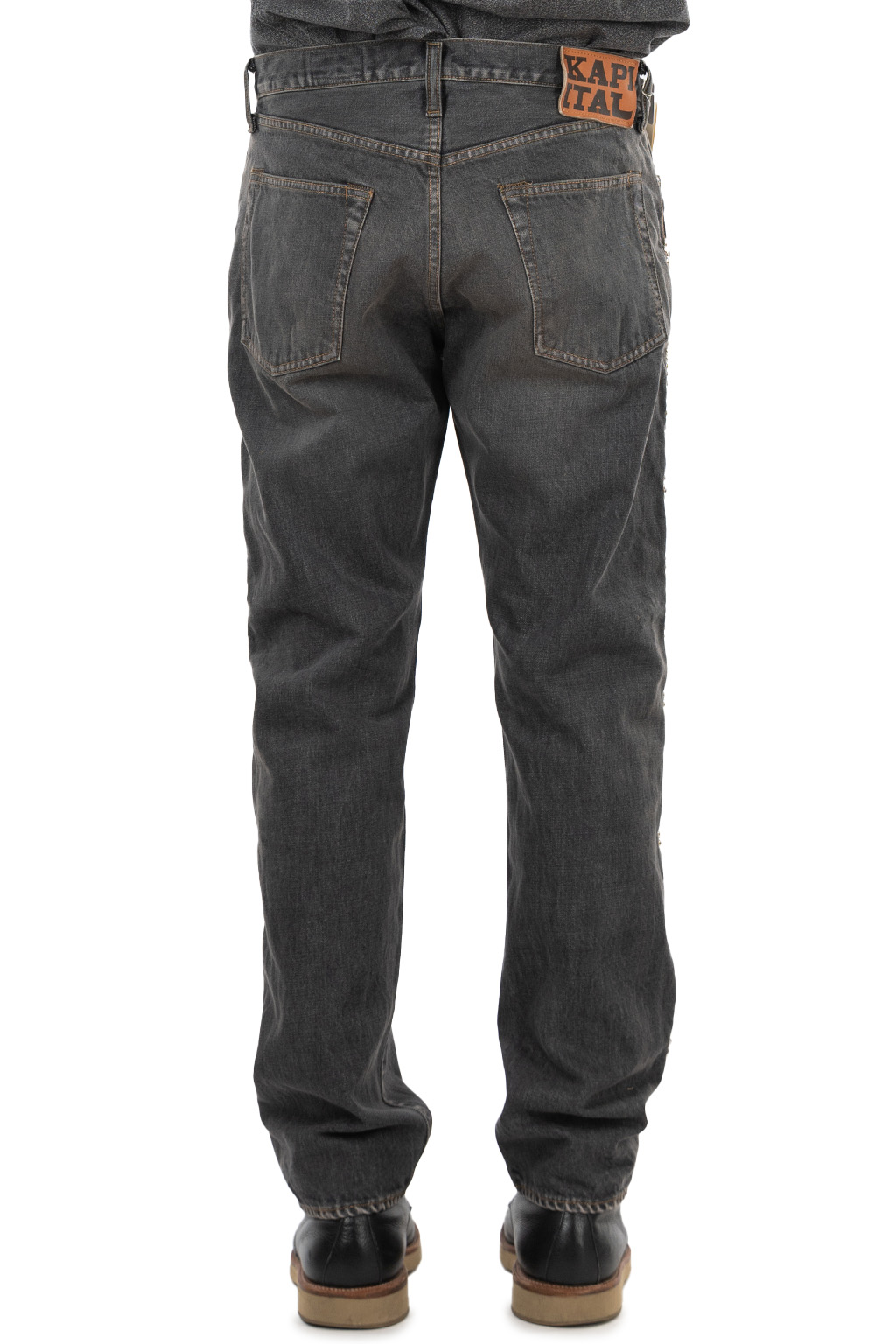 Kapital - 14oz BLK Denim 5P MONKEY CISCO (STUDS)