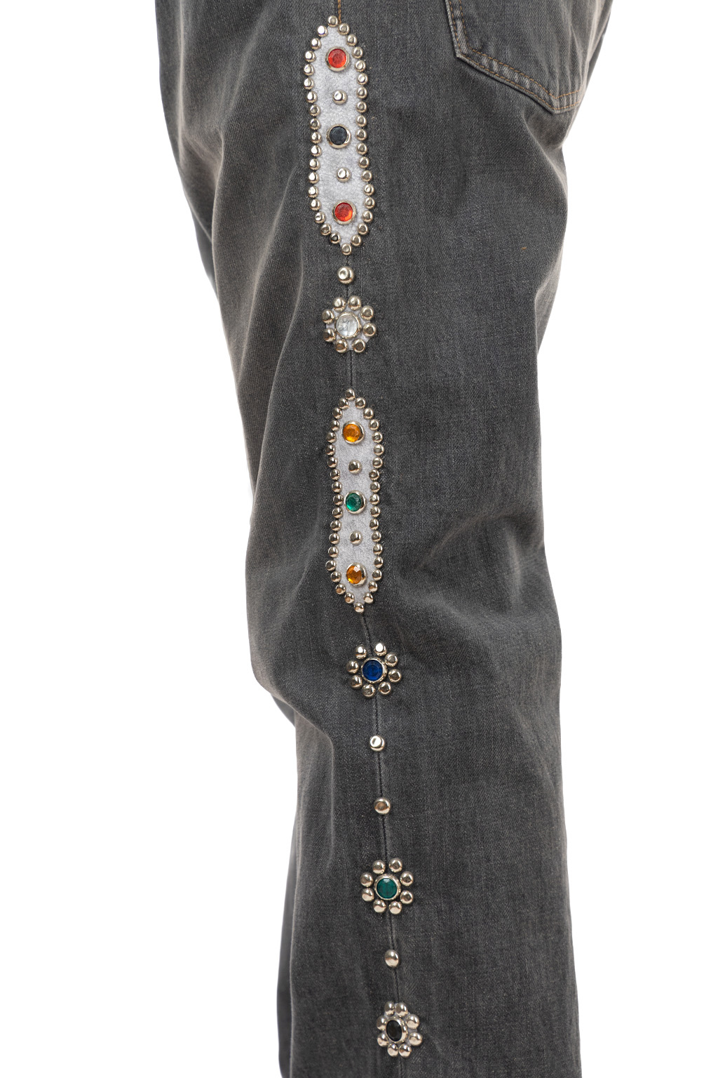 Kapital - 14oz BLK Denim 5P MONKEY CISCO (STUDS)