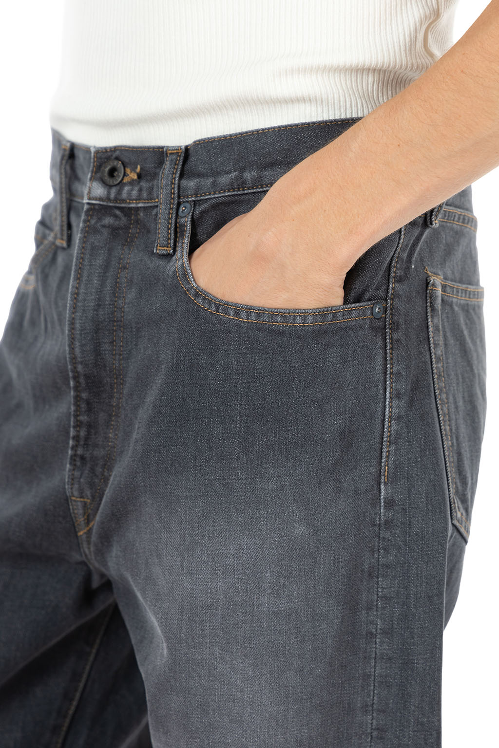 Kapital - 14oz BLKxBLK Denim 5P MONKEY TH (ZIP ver.) - PRO