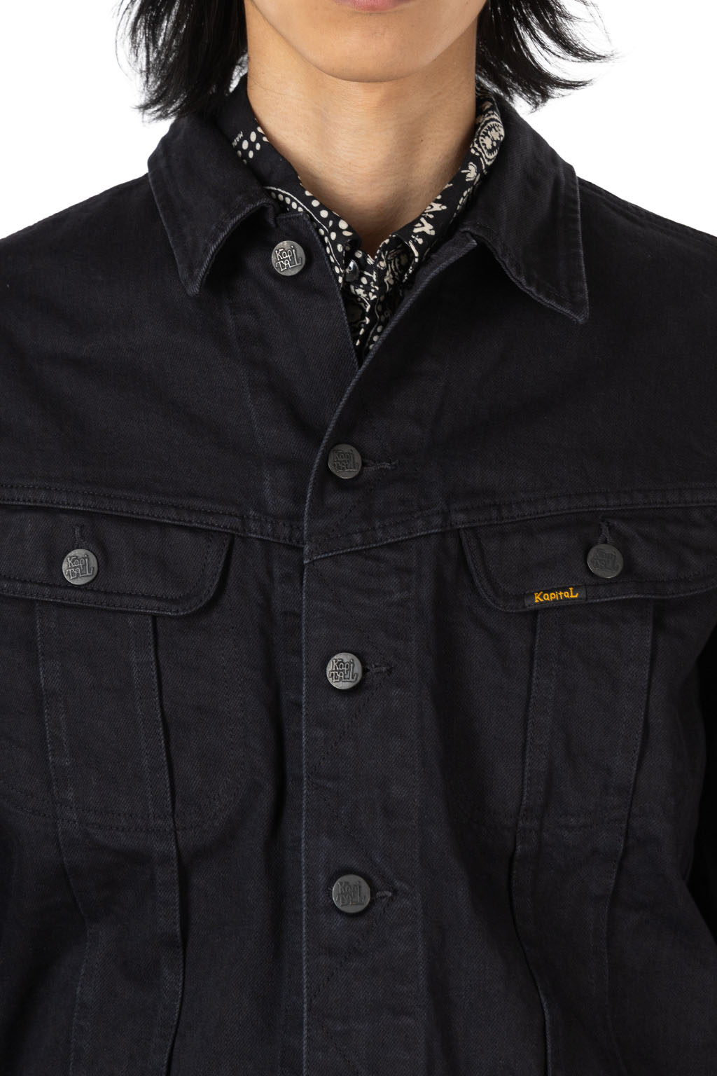 Kapital - 14oz BLKxBLK Denim Westerner (Regular)