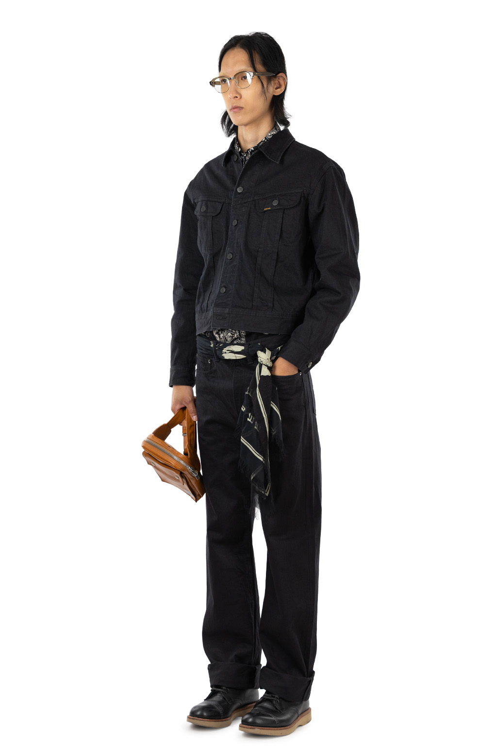 Kapital - 14oz BLKxBLK Denim Westerner (Regular)