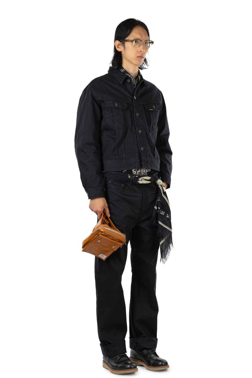 Kapital - 14oz BLKxBLK Denim Westerner (Regular)