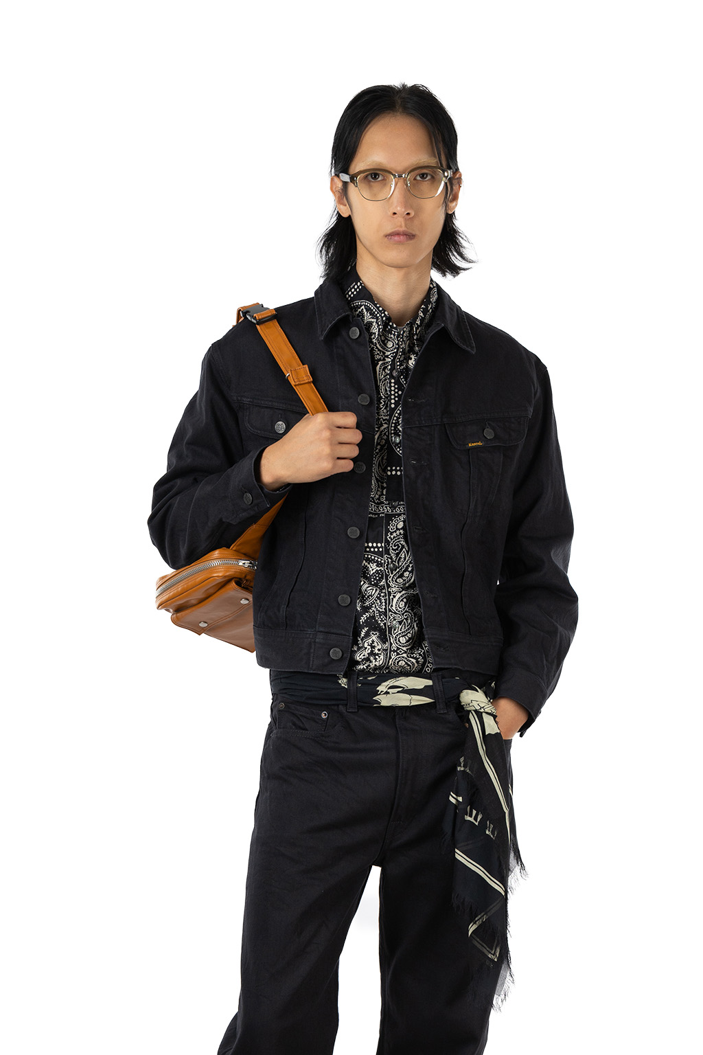 Kapital - 14oz BLKxBLK Denim Westerner (Regular)