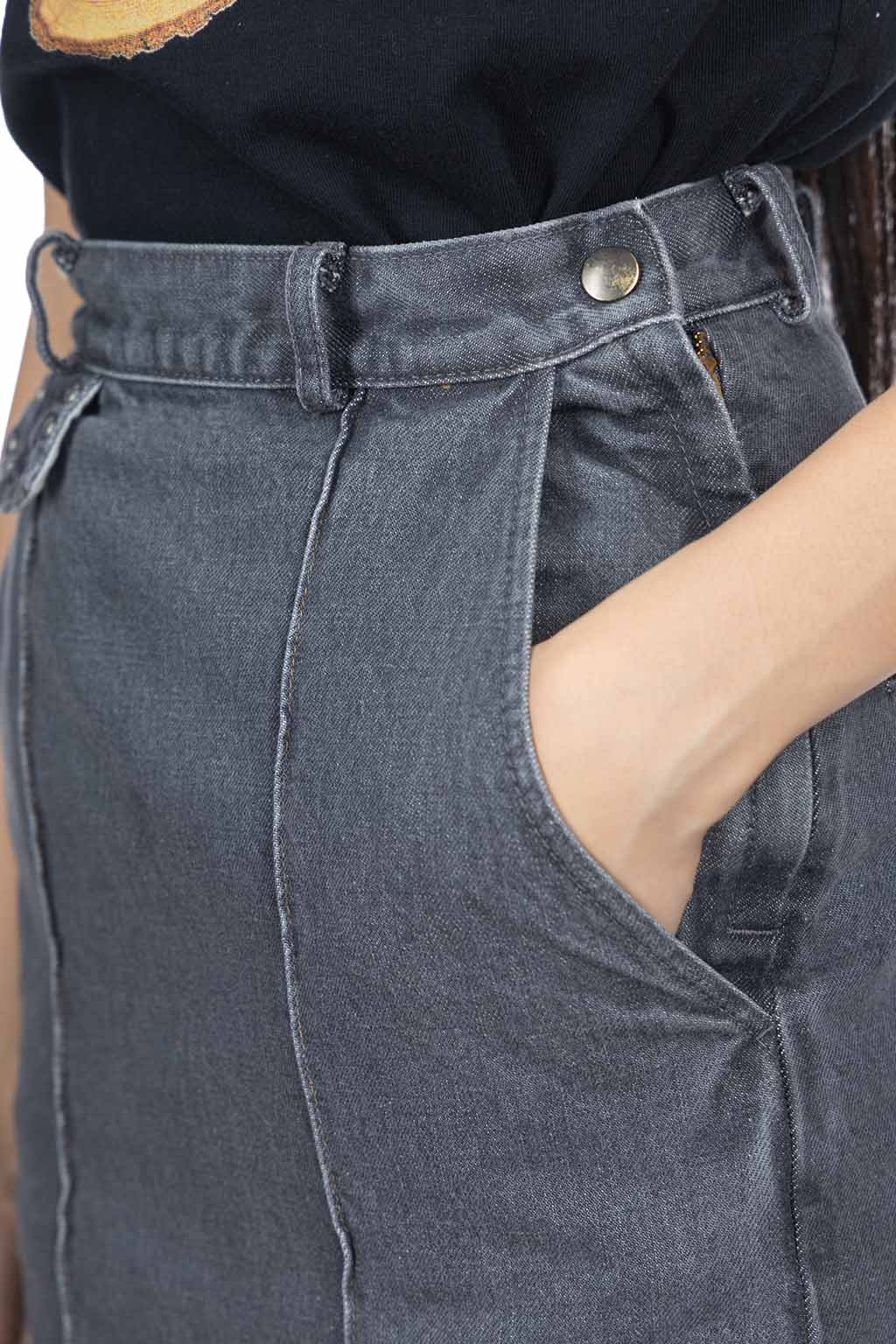 Kapital - 14oz BLKxECR Denim BOOGIE DAY Skirt- BNA