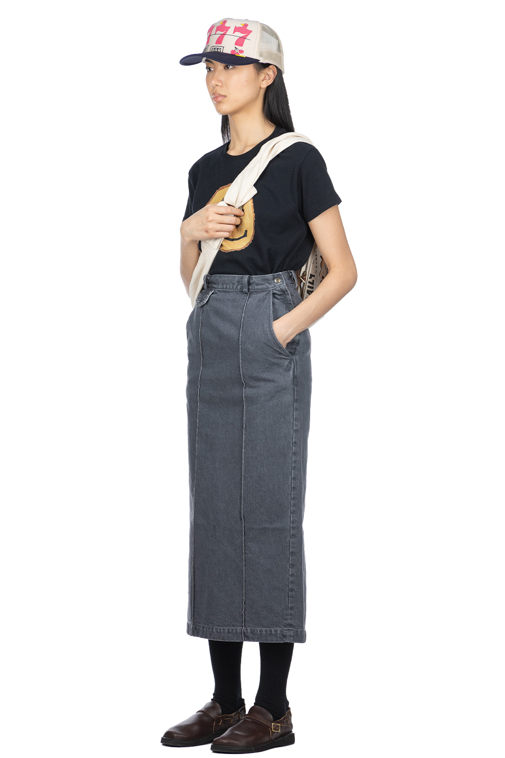 Kapital - 14oz BLKxECR Denim BOOGIE DAY Skirt- BNA