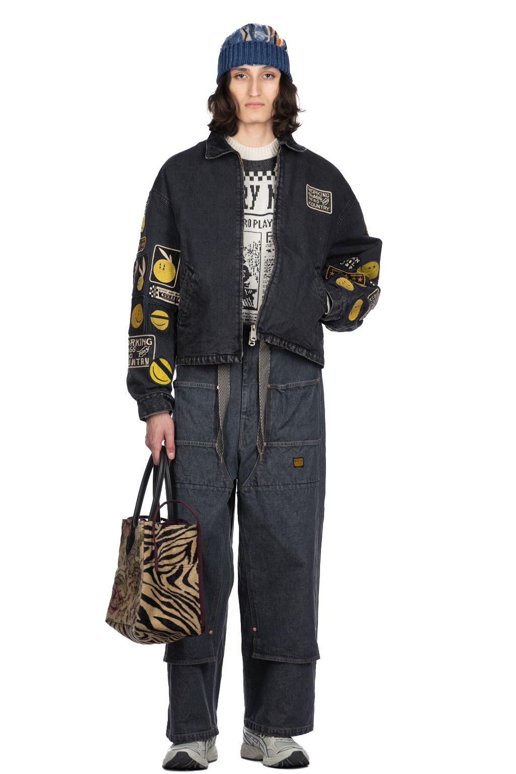 Kapital | 14oz BLKxECR Denim W-Knee EASY Baggy Pants - BNA | Men 