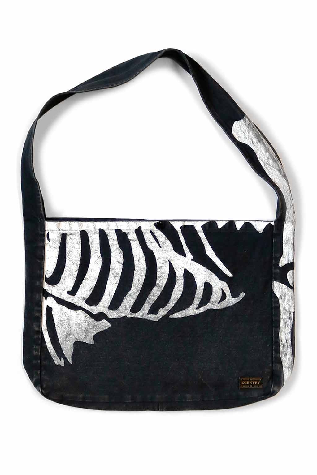 Kapital | 14ozBlack Denim BOOK BAG-BONE | Men | Blue Button Shop 