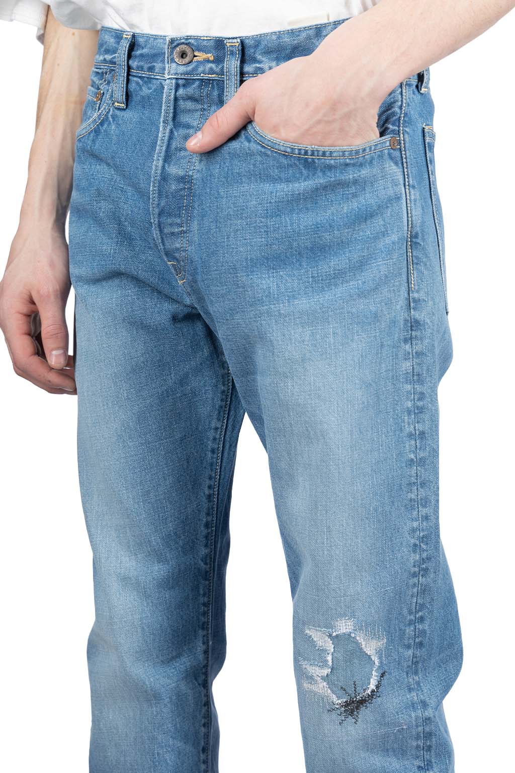 Kapital - 14oz Denim 5P MONKEY CISCO - 1.2 Year Fade