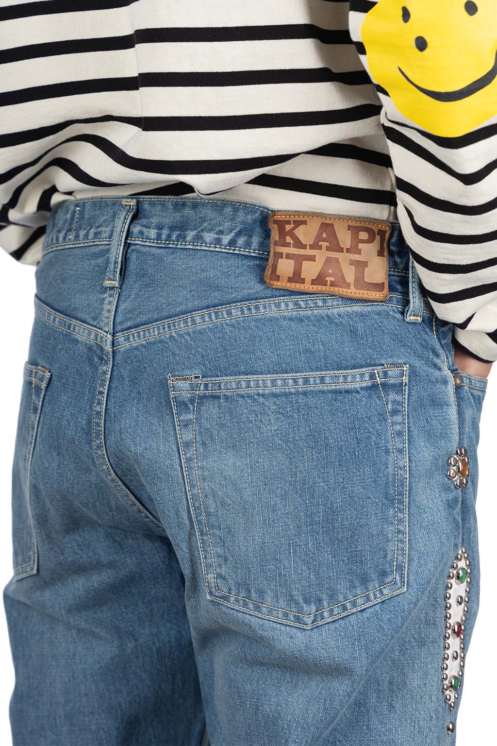Kapital - 14oz Denim 5P MONKEY CISCO (STUDS)