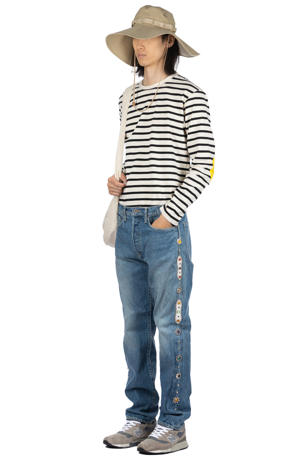 Kapital - 14oz Denim 5P MONKEY CISCO (STUDS)